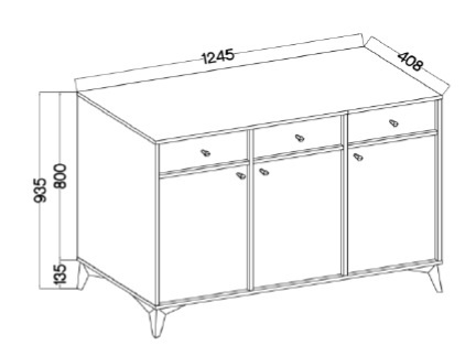 Komoda 3F 3S MANHATAN Komoda 3F 3S MANHATAN