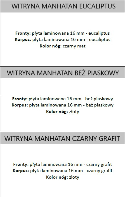 Witryna MANHATAN Witryna MANHATAN